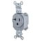 Hubbell Wiring Device-Kellems Straight Blade Receptacle, 5-20R, 20 A, 125V AC, 2 Pole, 3 Wire, Grounded SNAP5361GY - alternate 1